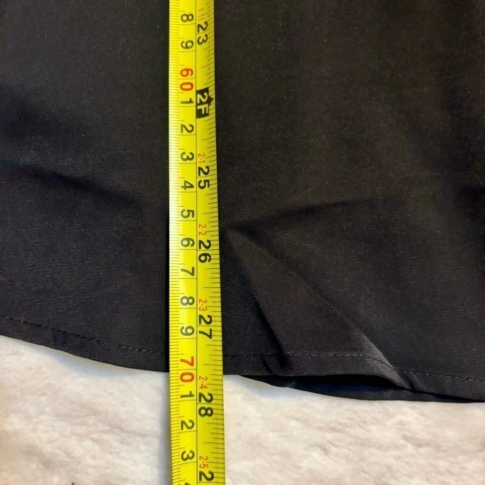 NWT Tunic Top Small Oversized Grosy Black Embroidered Floral Pink White Zip Neck - Picture 14 of 15